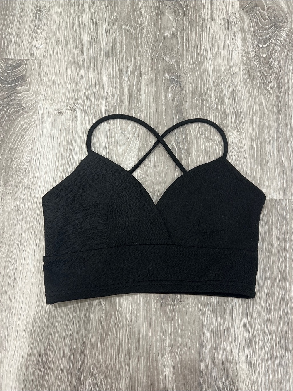 Black Strappy Bralette going out Top